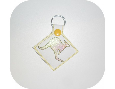 machine embroidery design Sloth  mylar keychains ith