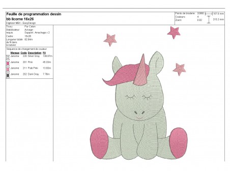 Instant download machine embroidery design Unicorn head applique