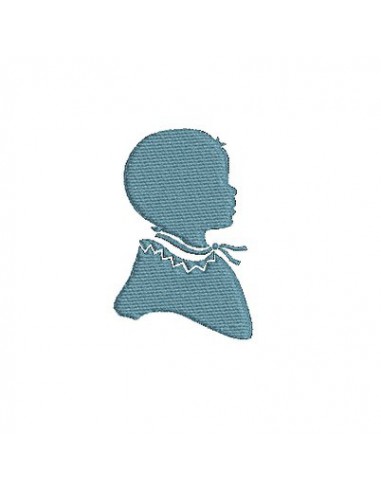 motif de broderie profil garçon