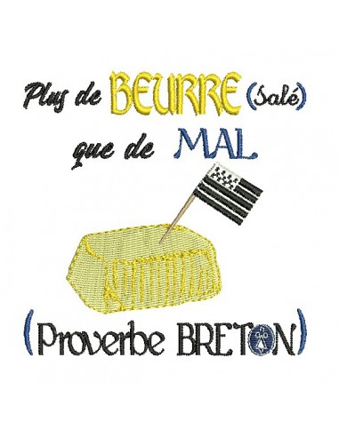 Motif de broderie machine beurre salé de Bretagne