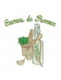 Motif de broderie machine  saveurs de Provence