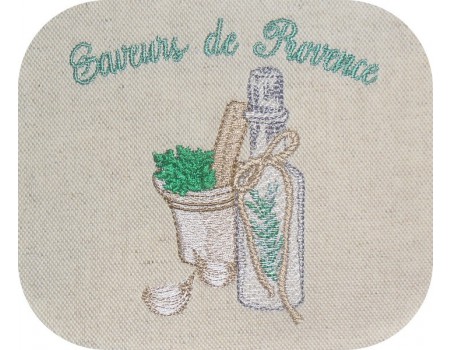 Motif de broderie machine  saveurs de Provence