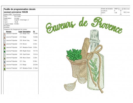 Instant download machine embroidery rosé wine of provence