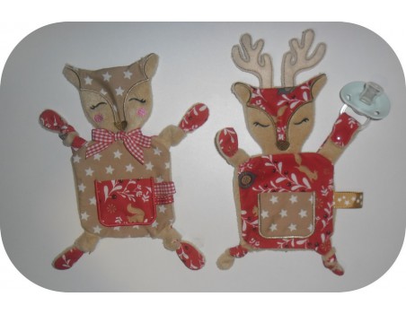 Motif de broderie machine doudou cerf ITH