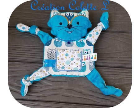 Motif de broderie machine doudou renard  ITH