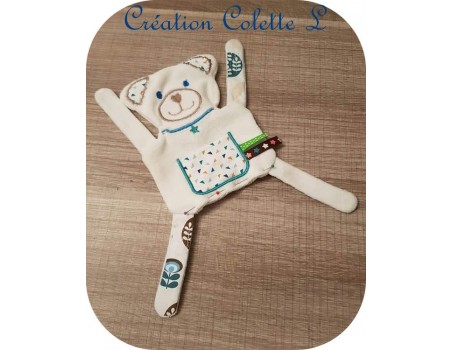 Motif de broderie machine doudou ourson  ITH