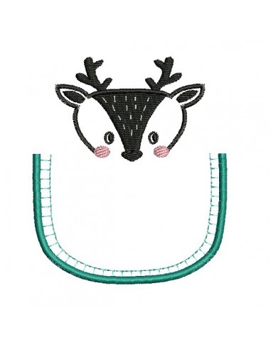 machine embroidery design fox