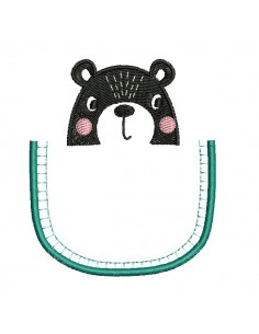 machine embroidery design bear