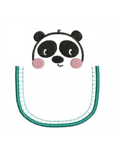 Motif de broderie machine panda