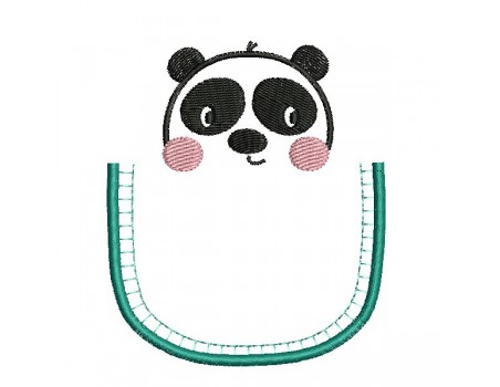 Motif de broderie machine panda