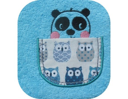 Motif de broderie machine panda