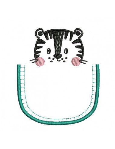 Motif de broderie machine tigre