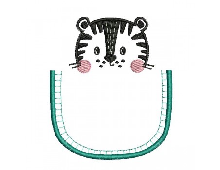 Motif de broderie machine tigre