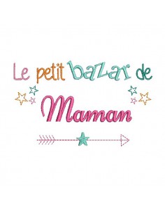Motif de broderie  bazar de maman