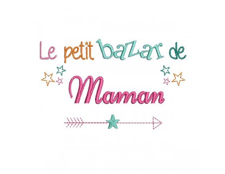 Embroidery design super mum