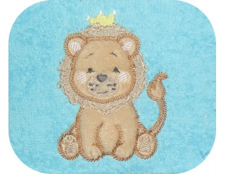 Motif de broderie machine lion appliqué