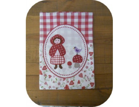 Motif de broderie chaperon rouge