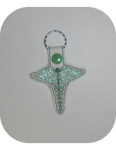 machine embroidery design  cicada mylar keychains ith