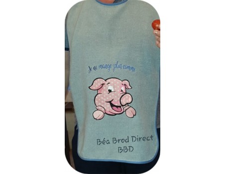 Motif de broderie  machine cochon appliqué