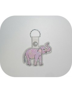 machine embroidery design elephant mylar keychains ith