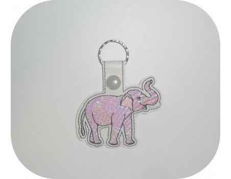 machine embroidery design elephant mylar keychains ith