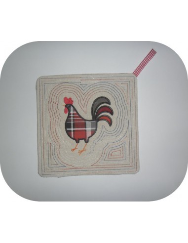 Instant download machine embroidery rooster applique