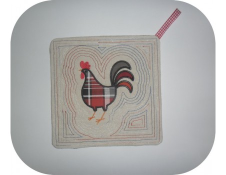 Instant download machine embroidery rooster applique