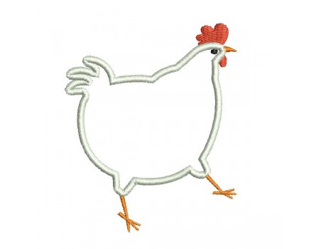 Instant download machine embroidery Hen applique