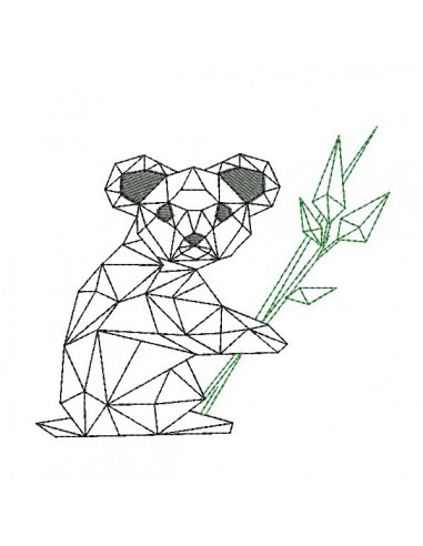 Motif de broderie machine koala origami