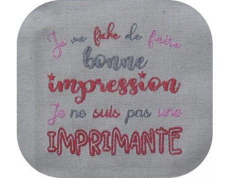 Motif de broderie  texte bonne impression