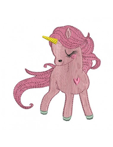 Instant download machine embroidery design baby Unicorn