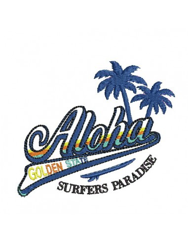 Motif de broderie machine   aloha