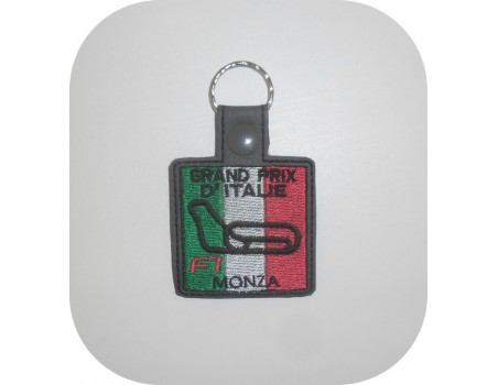 machine embroidery design  F1 Belgium racing circuit keychains ith