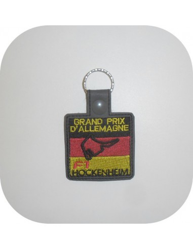 machine embroidery design  F1 Italy racing circuit keychains ith