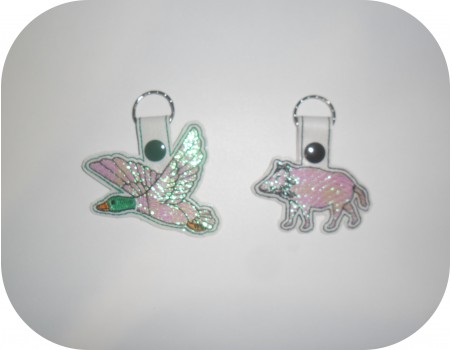 machine embroidery design elephant mylar keychains ith