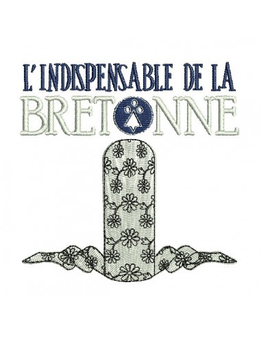 Motif de broderie machine coiffe de la bretonne