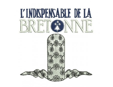 Motif de broderie machine coiffe de la bretonne