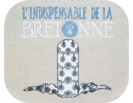 Motif de broderie machine coiffe de la bretonne