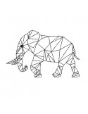 Instant download machine embroidery design geometric elephant