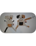 Motif de broderie machine doudou  chien  ITH