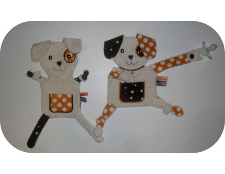 Motif de broderie machine doudou  chien  ITH