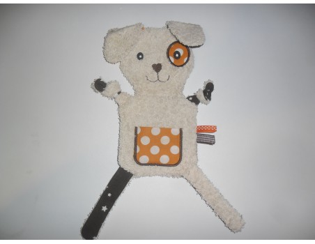 Motif de broderie machine doudou  chien  ITH