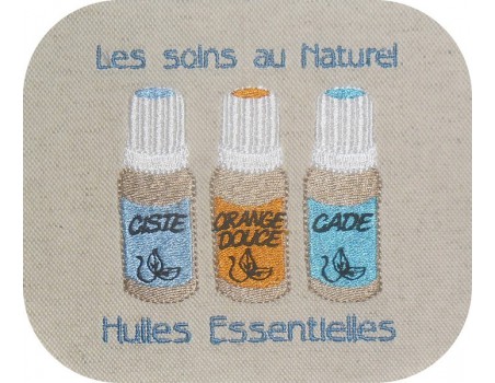 Motif de broderie machine Huiles Essentielles