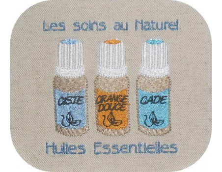 Motif de broderie machine Huiles Essentielles