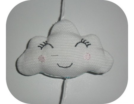 Motif de broderie machine mobile nuage  ITH