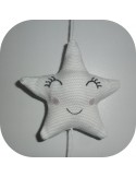 machine embroidery design  star for mobile child  ith