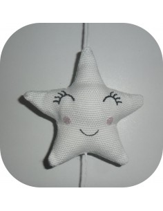 Motif de broderie machine mobile étoile ITH