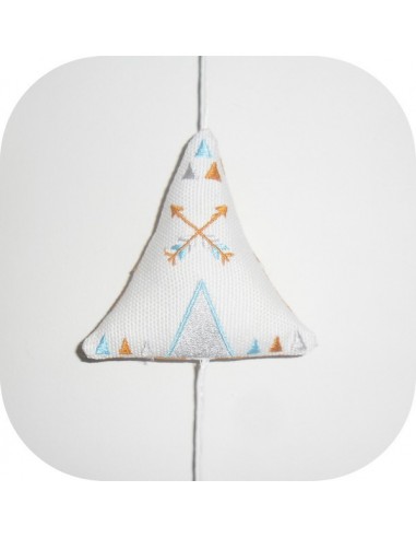 Motif de broderie machine mobile tipi ITH