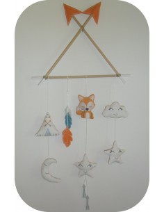 machine embroidery design  tipi for mobile child  ith