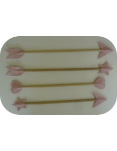 machine embroidery design heart tips for arrow or pencil  ith